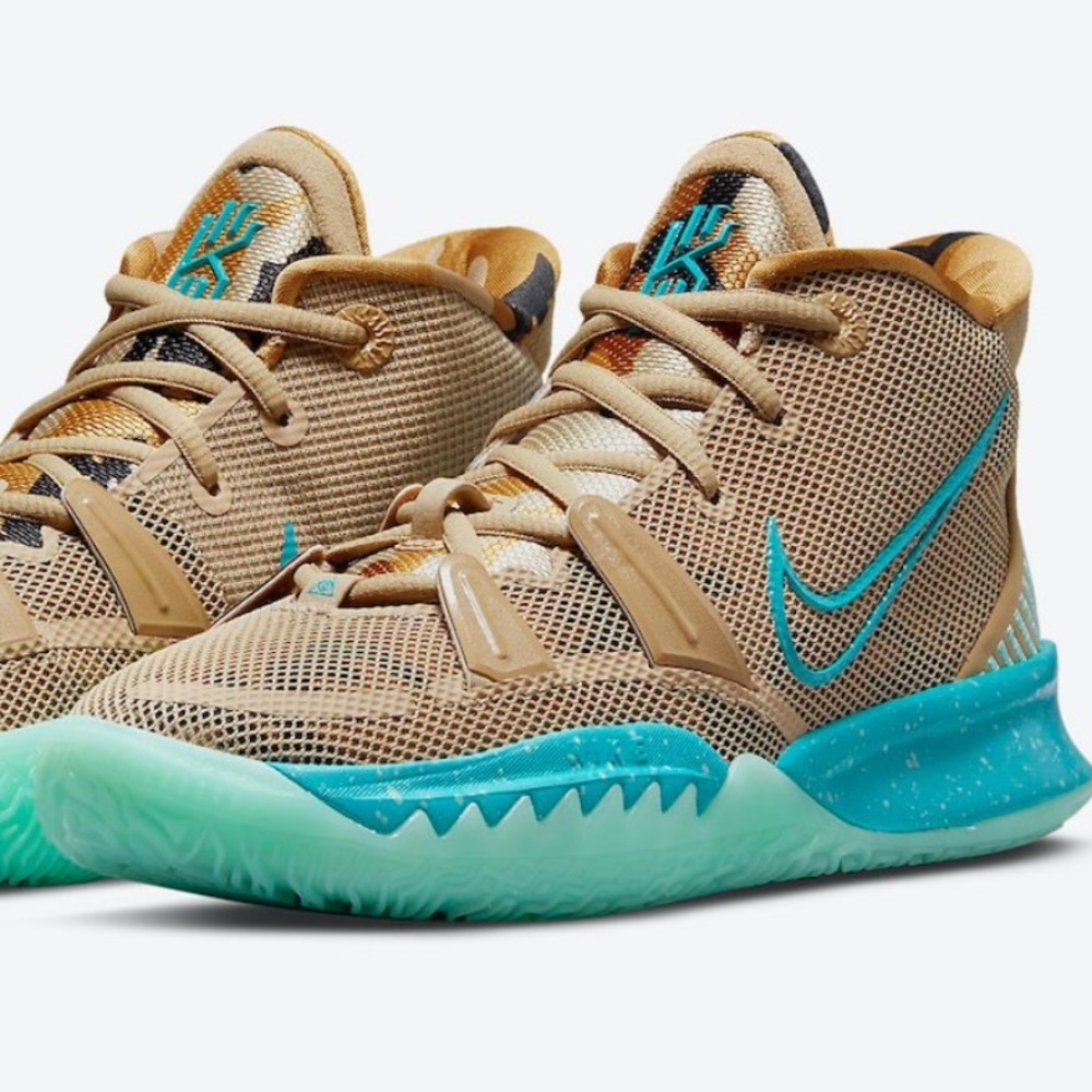 Kyrie basketball shoes aquamarine